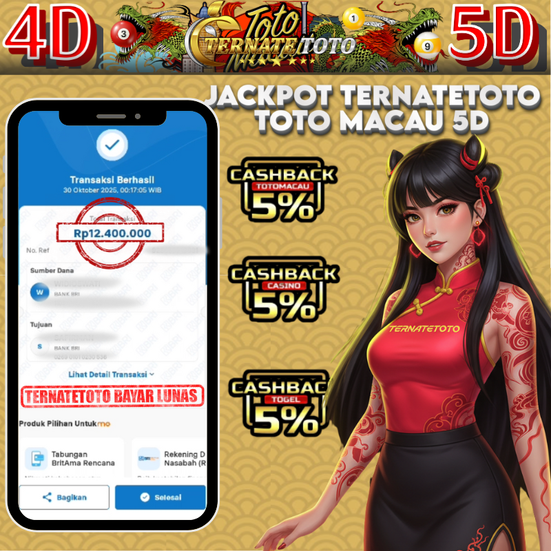 TERNATETOTO - MENANG TOTO MACAU Rp.12,000,000,-